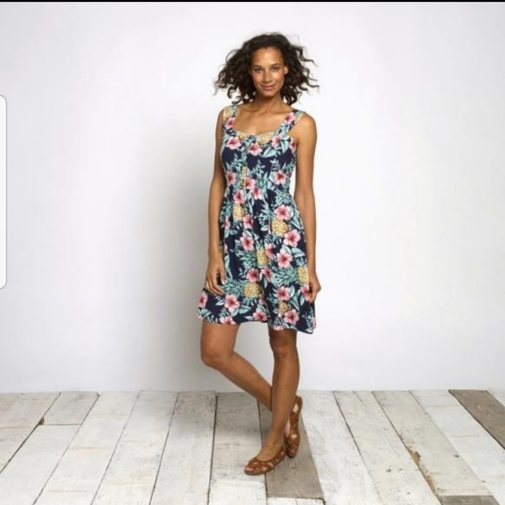 FAT FACE Tropical Pineapple Sleeveless Dress